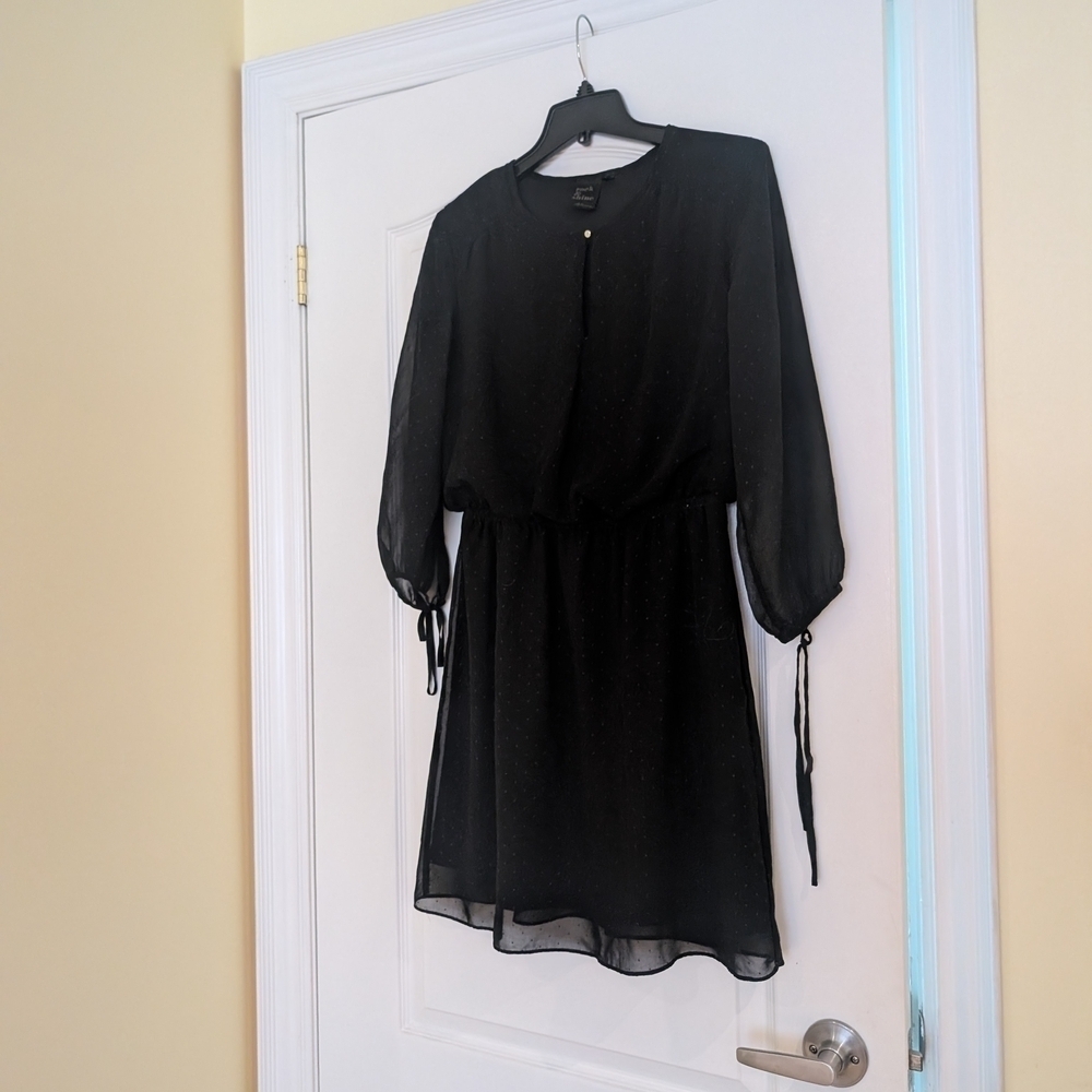 Reitmans Rock And Shine Size M Black Chiffon Dress With Dots